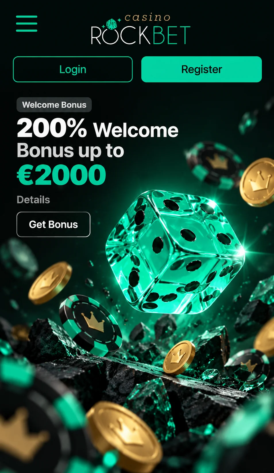 Rockbet Casino affiliate landing preview